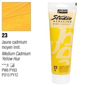 انبوابة اكريلك 250 مللي بيبيو 23 Cadmium Yellow Medium Hue