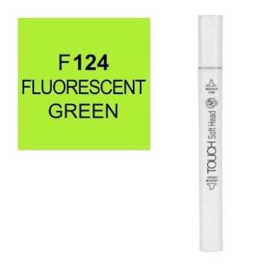 قلم ماركر تاتش برأس لين مزدوج Fluorescent Green-124