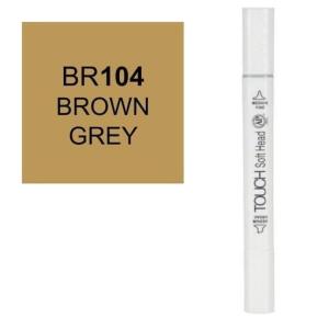 قلم ماركر تاتش برأس لين مزدوج Brown Grey-104