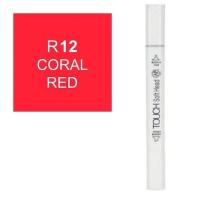 قلم ماركر تاتش برأس لين مزدوج Coral Red-R12