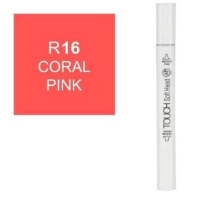 قلم ماركر تاتش برأس لين مزدوج Coral PINK-R16