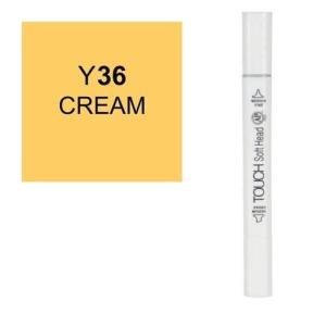 قلم ماركر تاتش برأس لين مزدوج Cream-Y36