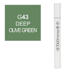 قلم ماركر تاتش برأس لين مزدوج Deep Oviel Green-43