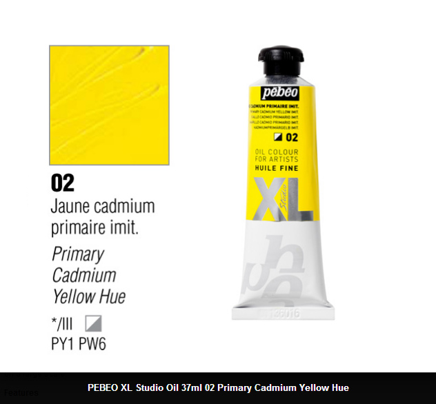 انبوابة زيت XL بيبيو 37 مللي - 02 Primary Cadmium Yellow Imit