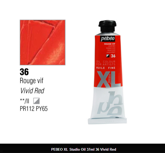 انبوابة زيت XL بيبيو 37 مللي -   36 Vivid Red