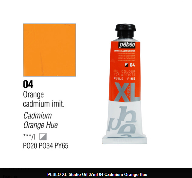 انبوابة زيت XL بيبيو 37 مللي -  CADMIUM ORANGE IMIT 04