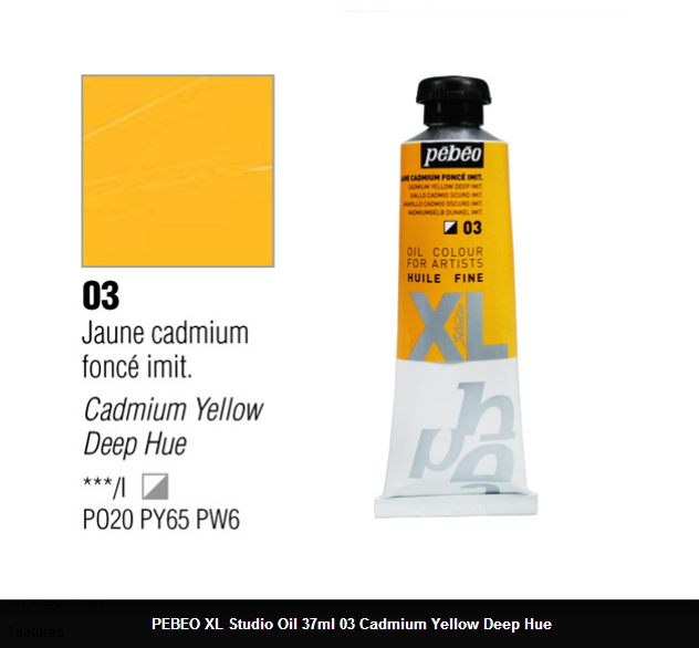 انبوابة زيت XL بيبيو 37 مللي -   03 Cadmium Yellow Deep Imit