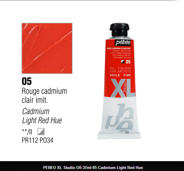 انبوابة زيت XL بيبيو 37 مللي- 05 Cadmium Light Red Imit