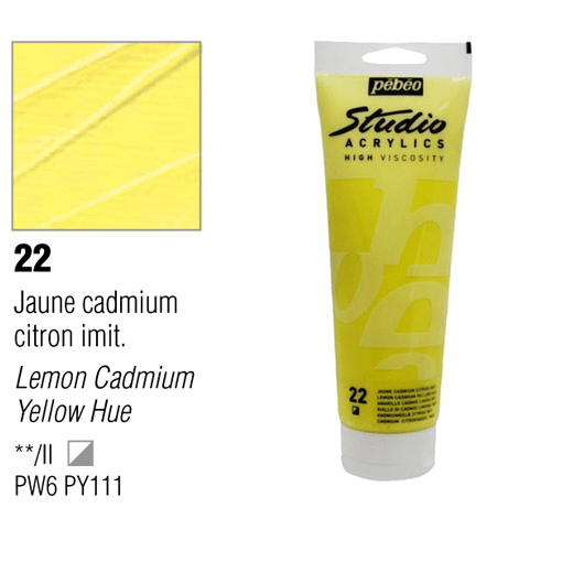 انبوابة اكريلك 100مللي بيبيو -22 Lemon Cadmium Yellow Hue