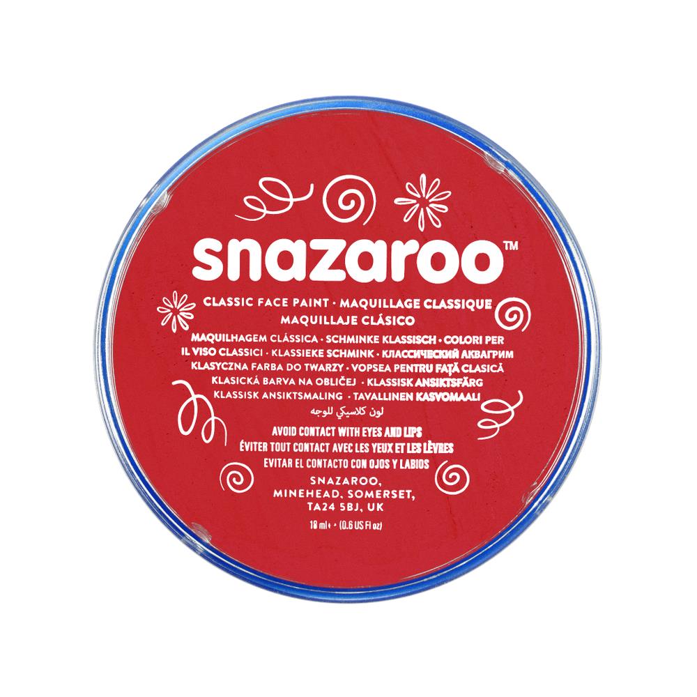 برطمان الوان وجه كلاسيكي SNAZAROO BRIGHT RED  18ML