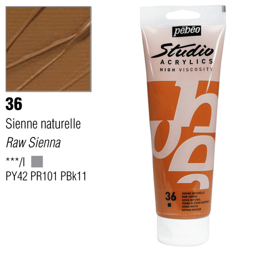 انبوابة اكريلك 250 مللي بيبيو 36 Raw Sienna