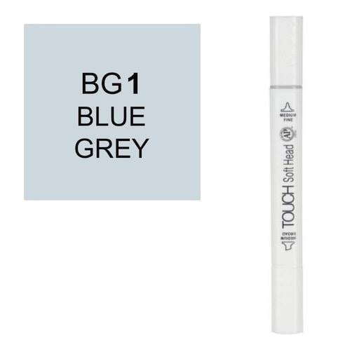 قلم ماركر تاتش برأس لين مزدوج  Blue Grey-BG1