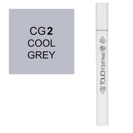 قلم ماركر تاتش برأس لين مزدوج Cool Grey-CG2