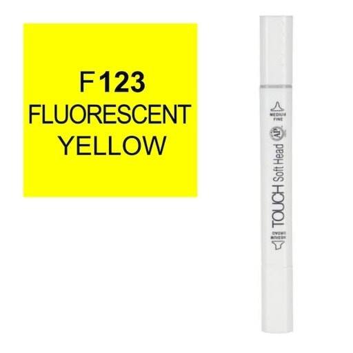 قلم ماركر تاتش برأس لين مزدوج Fluorescent Yellow-123