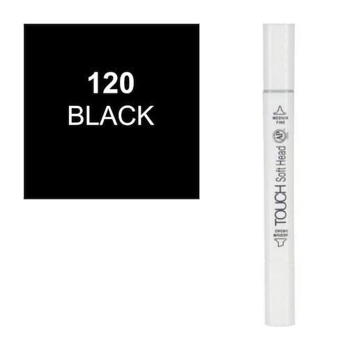 قلم ماركر تاتش برأس لين مزدوج Black-120