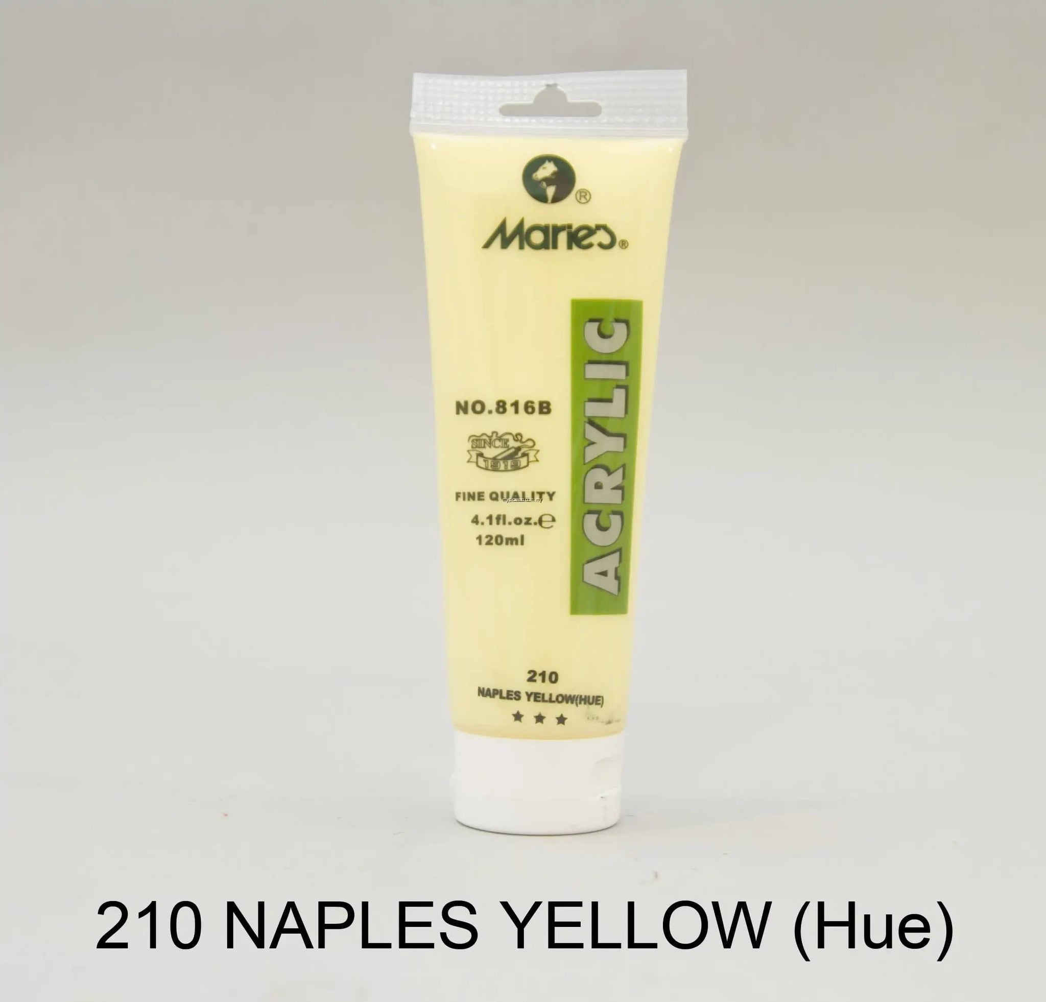 انبوابة الوان اكريلك ماريز 75 مللي Naples Yellow Hue-210