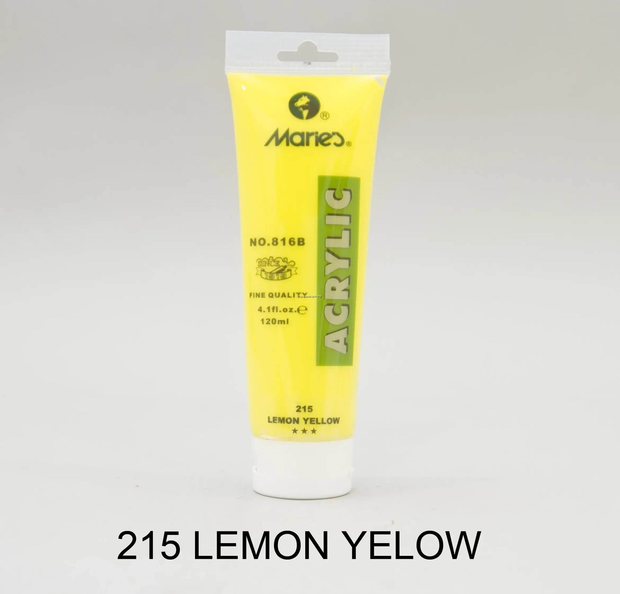 انبوابة الوان اكريلك ماريز 75 مللي Lemon Yellow 215